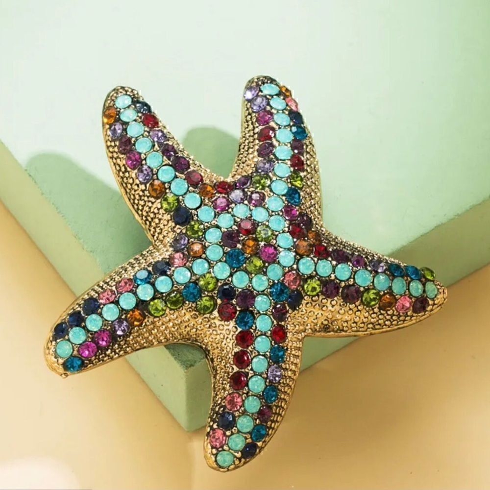 ⭐️ Betsey Johnson NEW stunning starfish brooch ⭐️